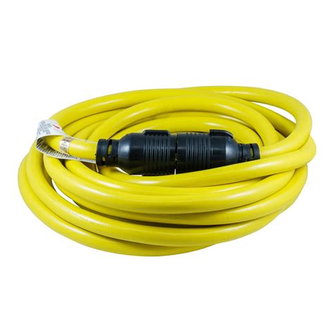 Houseables Generator Cord Electric Extension Wire 4 Prong 30 Amp 125250v Single Yellow 50 Ft All ...