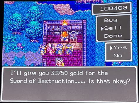 You want to give me 33,750 for a cursed sword? Umm....Yes! : r/dragonquest