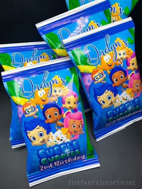 Bubble Guppies Party Favors Bubble Guppies Chip Bags | Etsy