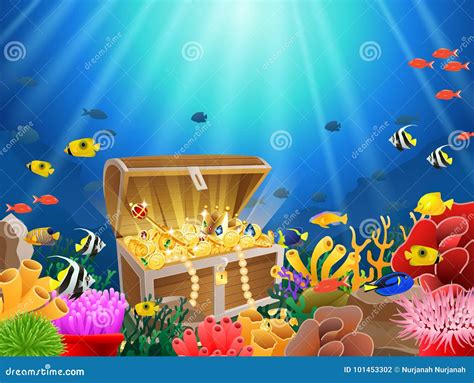 Underwater Pirate Treasure Chests