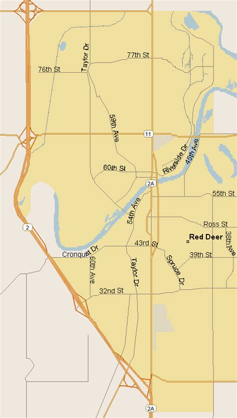 Red Deer Map (Region), Alberta - Listings Canada