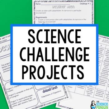 Science Challenge Projects | Science Enrichment Activities | TPT