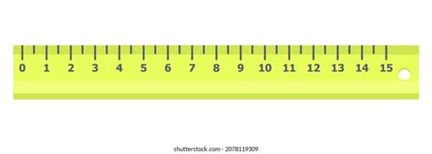 Green Plastic Ruler Cartoon Vector Isolated Stock Vector (Royalty Free ...