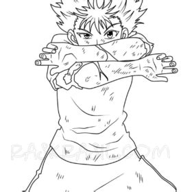 Killua Zoldyck Coloring Pages Printable for Free Download