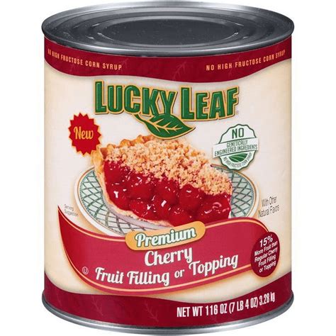 Lucky Leaf Premium Cherry Fruit Pie Filling Or Topping, 1-Pack 118 oz ...