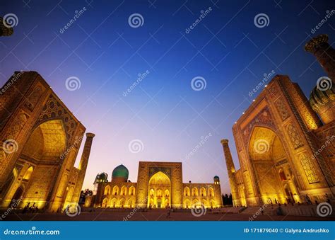 Samarkand stock photo. Image of minaret, ornate, building - 171879040