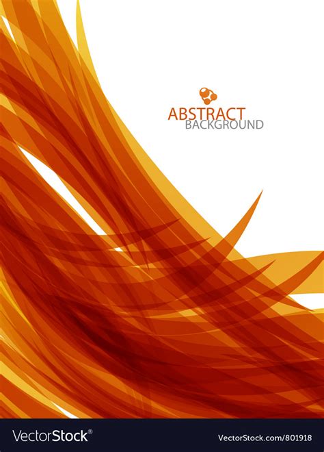 Abstract orange wave Royalty Free Vector Image