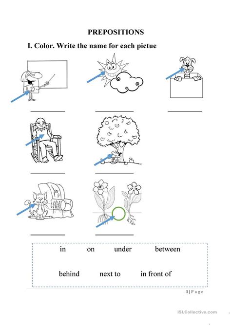 Free Printable Preposition Worksheets For Kindergarten - Lexia's Blog