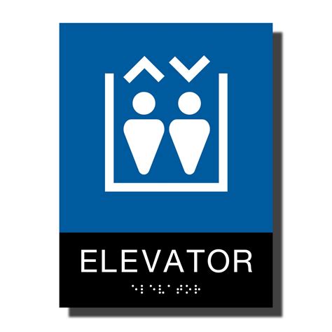 ADA Elevator Sign with Braille - 6" x 8" - Nap ADA Signs – NapADASigns