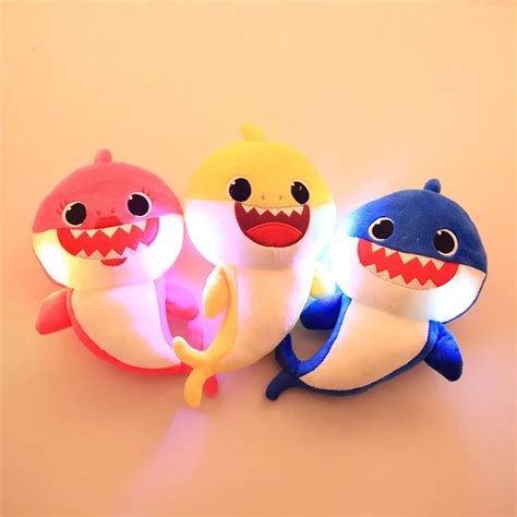 Baby shark with music and light plush toy 30cm Cute Animal Plush 2019 ...