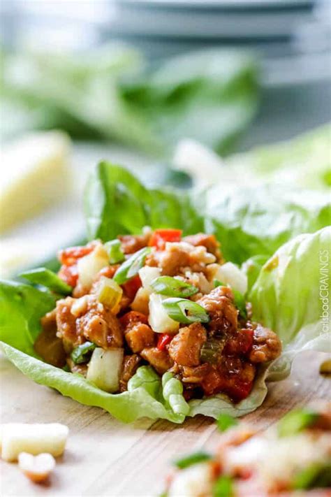 Thai Chicken Lettuce Wraps (with the BEST Sauce!)