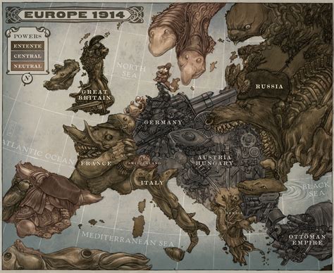 Leviathan Art - The Grand Map - Scott Westerfeld