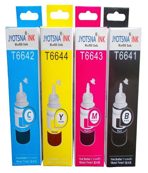 JYOTSNA INK EPSON L405/L455/L485 CMYK Ink Cartridge Pack of 4 - Buy JYOTSNA INK EPSON L405/L455 ...