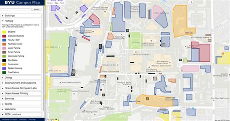 Directions & Maps | Mechanical Engineering in Byu Campus Map Printable | Printable Maps