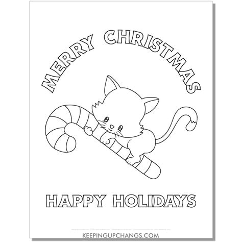 25+ Free Christmas Cat Coloring Pages [MOST POPULAR Printables!]