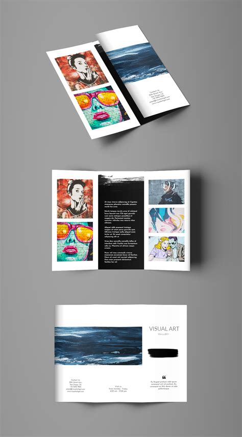 Art Gallery Brochure / Flyer Template | Trifold brochure template, Brochure design layouts ...