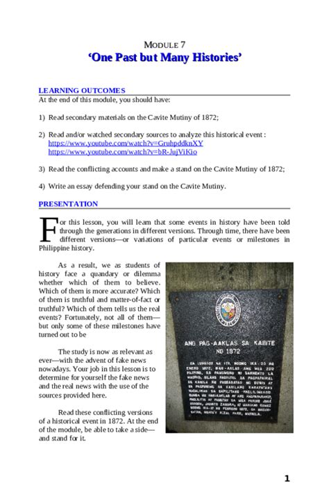 (PDF) The Cavite Mutiny of 1872