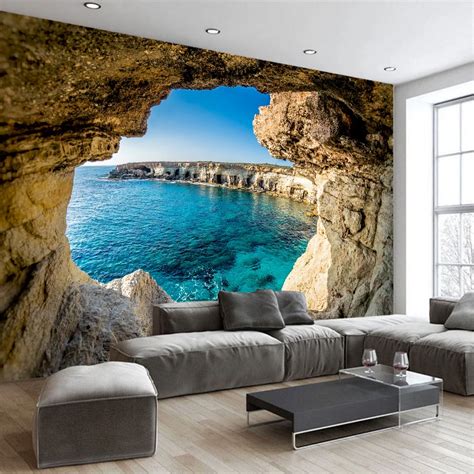 Custom any size 3D wall mural wallpapers Modern fashion Sea outside the ...