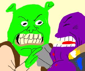 Shrek beats Thanos - Drawception