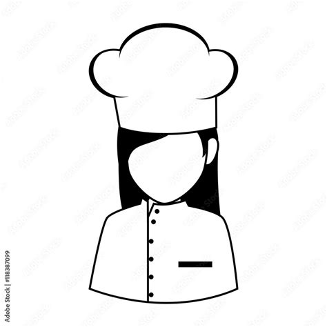 Female Chef Drawing