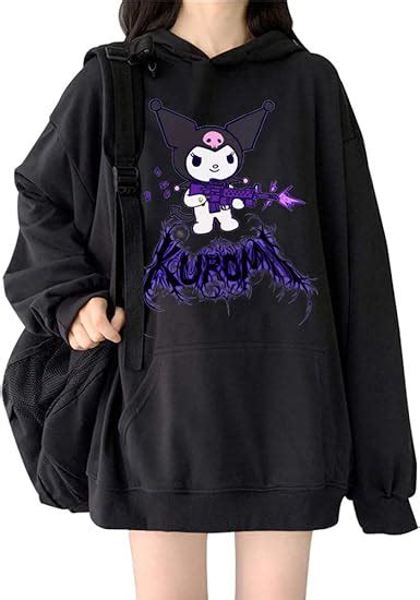 Amazon.com: Kuromi Hoodie Kuromi Sweater，Cute Cartoon Anime Cosplay ...