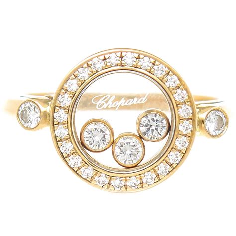 Chopard Happy Diamond Yellow Gold Ring For Sale at 1stdibs