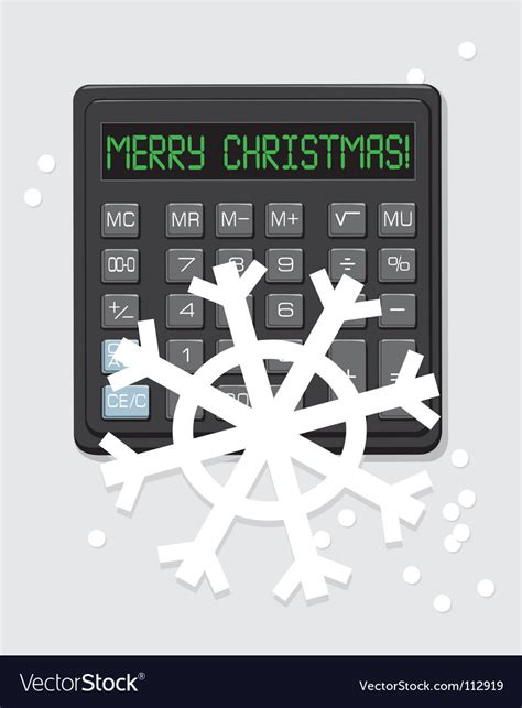 Christmas calculator Royalty Free Vector Image