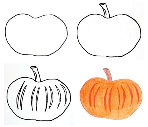 Idea per disegnare una zucca con tutorial passo per passo | Disegni ...