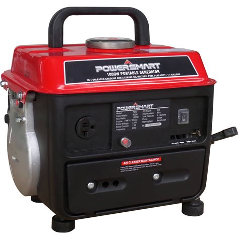 Power Smart PS50 1000-Watt 2 Stroke Manual Start Portable Generator ...