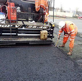 Asphalt laying in Glasgow by Macrete Road Surfacing