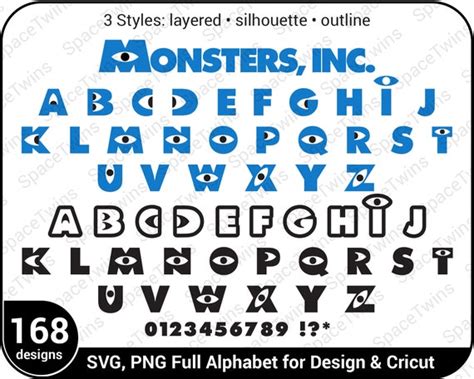 Monster Inc Font SVG Monster Inc Font Monster Inc Letters | Etsy