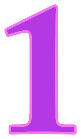 purple number 1 png - Clip Art Library