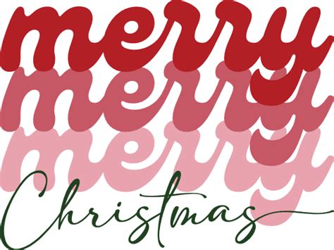 merry merry merry christmas - free svg file for members - SVG Heart