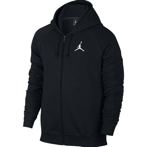 Nike - Air Jordan Flight Fleece Basketball Men's Full-Zip Hoodie Black 823064-010 - Walmart.com ...