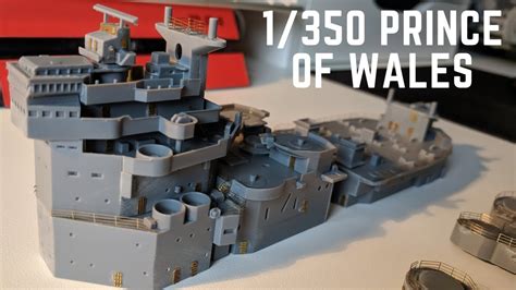 1/350 HMS Prince of Wales Battleship Model Build Part 2 - YouTube