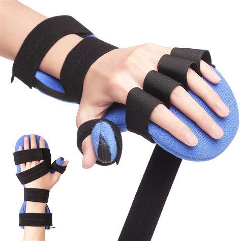 Stroke Rest Hand Splint Brace, Night 5 Fingers & Wrist Sleep Support, for Arthritis, Muscle ...