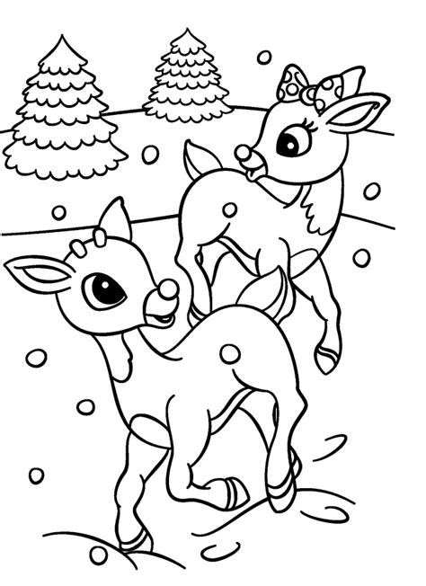 Free Printable Rudolph Coloring Pages - Printable Templates