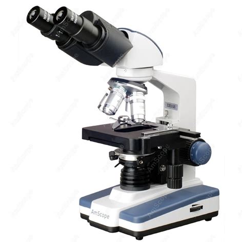 Binocular Compound Microscope AmScope Supplies 40X 2500X LED Lab Binocular Compound Microscope w ...