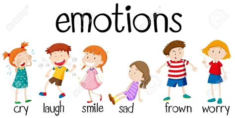 Children expressing different emotions illustration Stock Vector - 51441546 | Different emotions ...