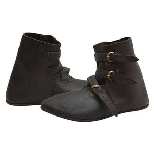 Men's Medieval Leather Shoe Middle Ages Ankle Boots with Buckles - Men – Regalia Lodge