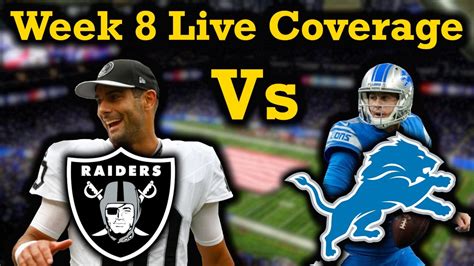 Las Vegas Raiders vs Detroit Lions Live Coverage, Week 8 Breakdown ...