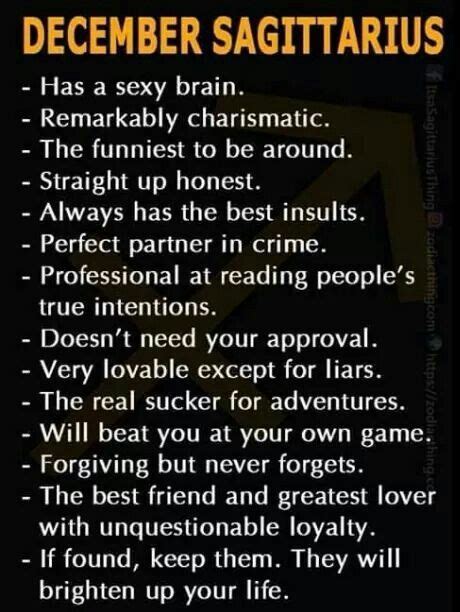 December Sagittarius….yes yes yes I have all of these qualities ...