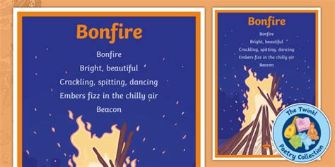 Bonfire Night Cinquain Poem | English | Primary Resource