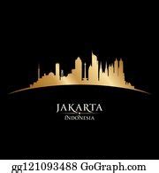 6 Jakarta Indonesia City Skyline Golden Silhouette Clip Art | Royalty Free - GoGraph
