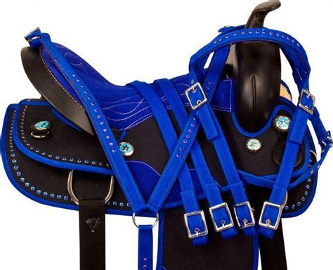 Royal Blue Trail Synthetic Western Horse Saddle Tack 16 (Student Horses) #horseridingstyle ...