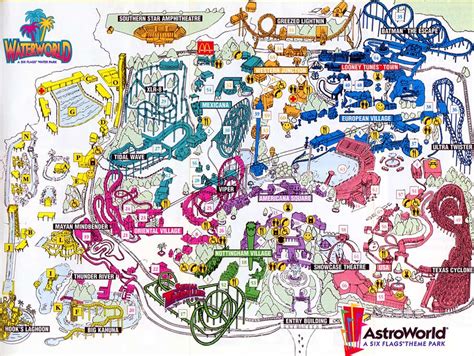 Theme Park Brochures Six Flags AstroWorld - Theme Park Brochures