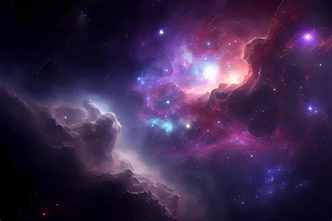 space background with nebula and stars environment map. Illustration ...