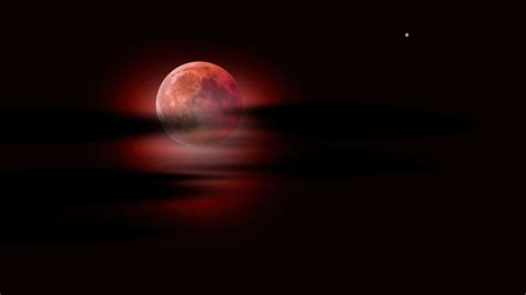 1920x1080 Moon Clouds Night Sky Red Moon 5k Laptop Full HD 1080P ,HD 4k ...