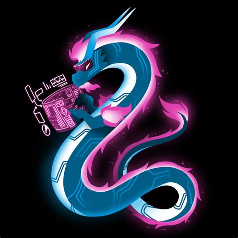 Cyberpunk Dragon | Funny, cute & nerdy shirts - TeeTurtle | Dragões, Demônios, Dragão chinês