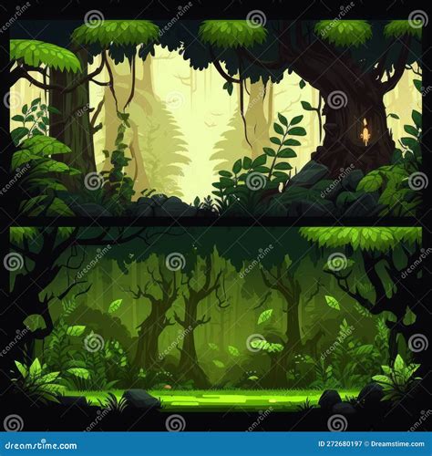 Game 2d Platformer Background Set Stock Illustration - Illustration of design, nature: 272680197